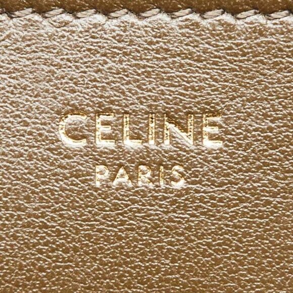 Celine Khaki Quilted Calfskin C Zip Pouch - Picture 6 of 9